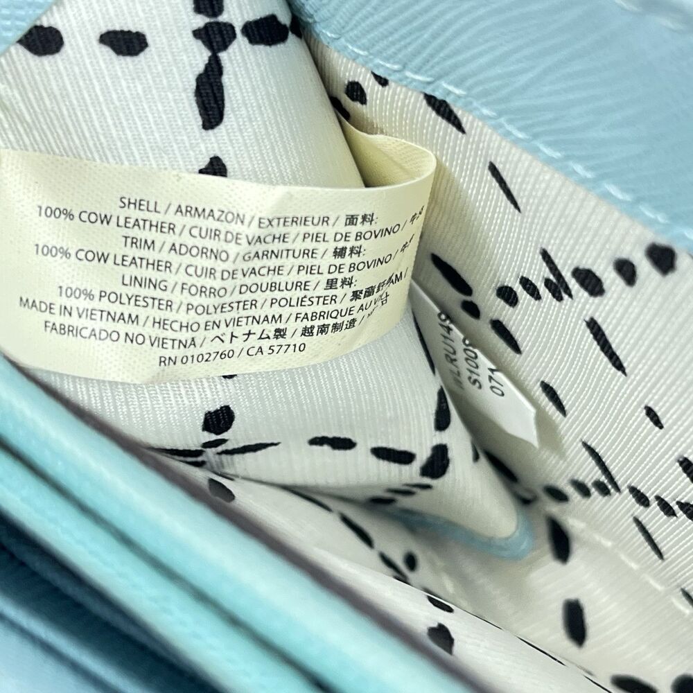 Kate Spade Laurel Way Neda Light Blue Saffiano Leather Large Wallet - Picture 7 of 15